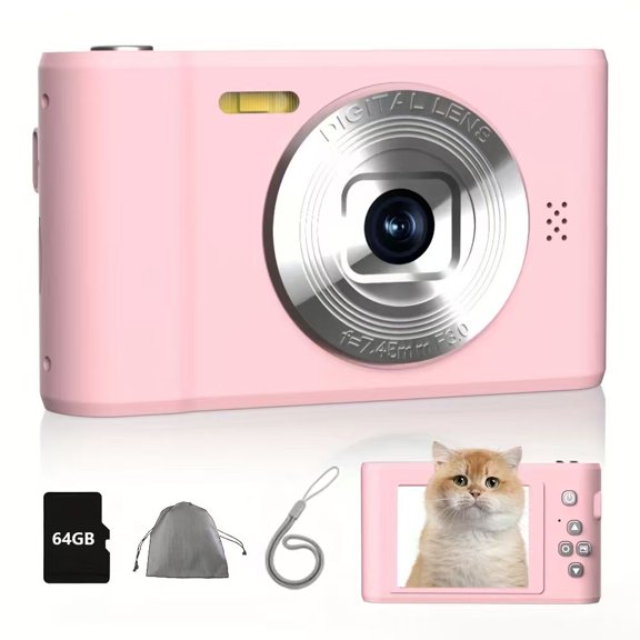 FUNNY PANDA Digital Camera, 4K Digital Point and Shoot Camera,3.8 Inch HD Screen Compact Portable Mini Digital Camera, Rechargeable Small Digital Camera for Teens Students Travel Photography