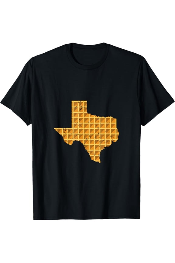 FUNNY TEXAS shaped Food Waffle t-shirt mens womens T-Shirt