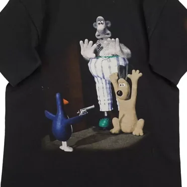FUNNY Wallace Gromit HOT black T-shirt Cotton All sizes