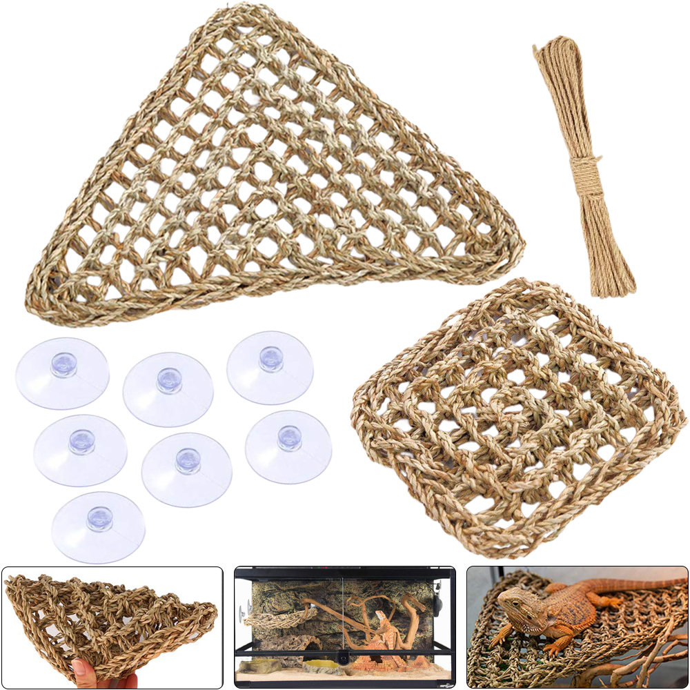 FUNNYFAIRYE Bearded Dragon Hammock Reptile Hermit Climbing Toys Tank