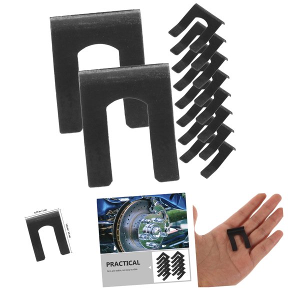 FUNOMOCYA 10pcs U Shape Brake Line Clips Steel Durable Brake Hose Retaining Clips for Automotive