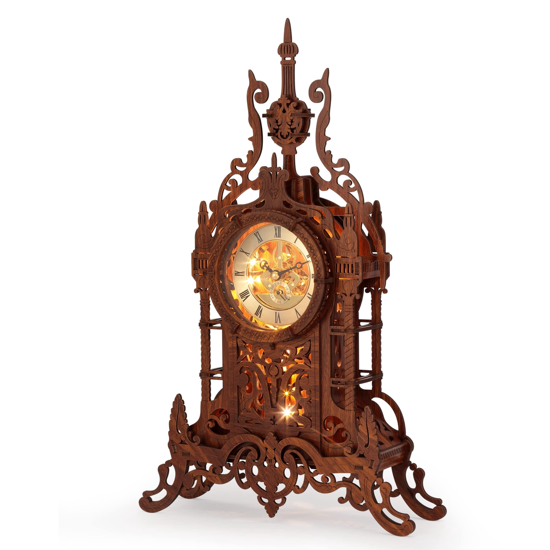 FUNPOLA LED 3D Wood AIF9 Puzzle Clock Tower, 3D Puzzle Building Model ...