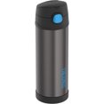 thumbnail image 1 of FUNTAINER SS INSULATED STRAW BOTTLE 16OZ CHARCOAL, 1 of 5