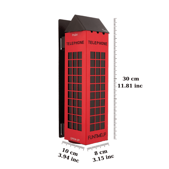 FUNTIMEUP Wall-Mounted Outdoor Ashtray - Red & Black Stainless Steel Cigarette Disposal Holder