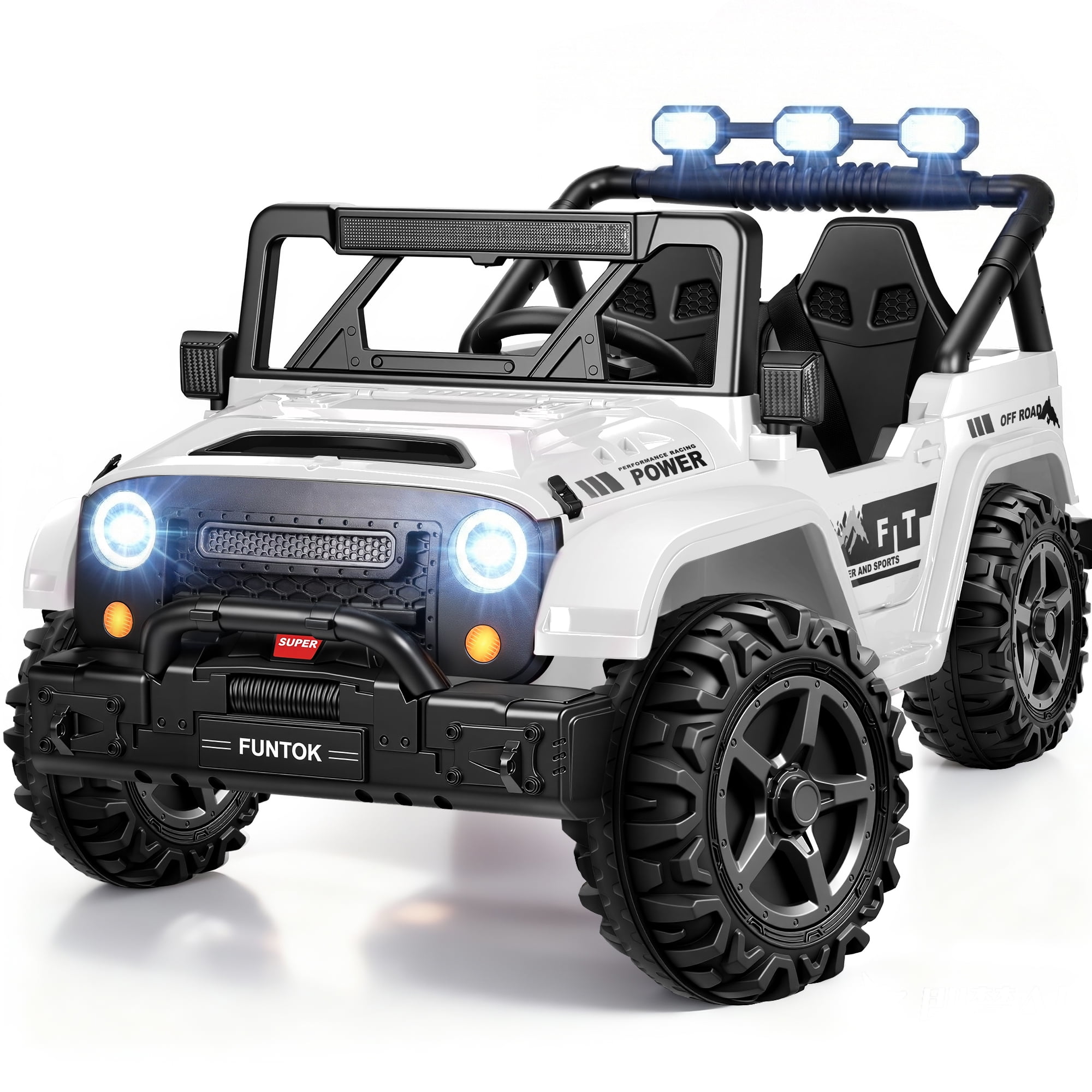 FUNTOK 24V 2 Seater Kids Ride on Toys w/ 20 