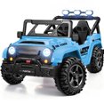 thumbnail image 1 of FUNTOK 24V 2 Seater Kids Ride on Toys w/ 20 " Large Seat, 4 x 200W Motor Electric Vehicle Car, 4WD/2WD Switchable Battery Powered Ride on Truck, 3 Speeds with Remote Control & LED Lights,Light Blue, 1 of 7