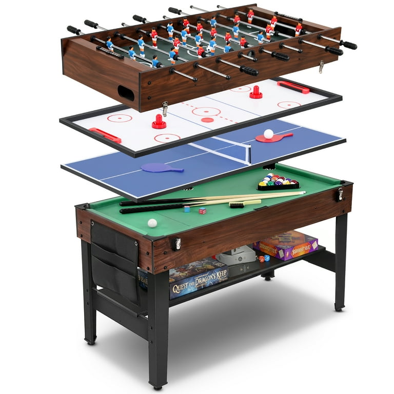 No.39065 ミッキーマウス WITH FOOTBALL 4点セット FUNTOK 4 in 1 Game Table with Ping Pong, Air Hockey, Foosball