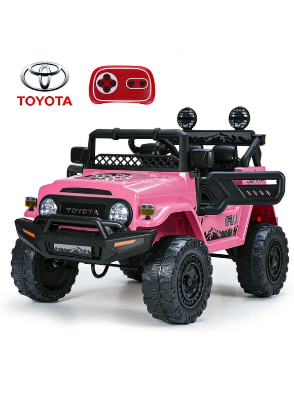 FUNTOK Licensed Toyota FJ Cruiser 12 Volts 7AH Kids Electric Ride on Truck Battery Powered Car Toys 3 Speeds with Parent Remote Control,Spring Suspension & Slow Start