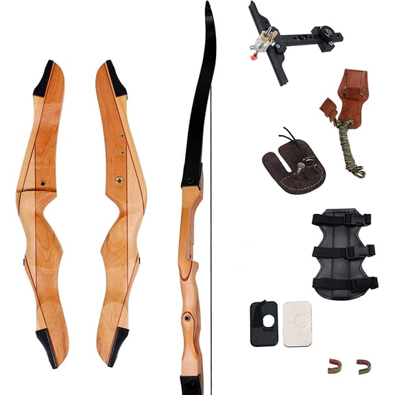 FUNTRESS Takedown Recurve Right Handed Adult Archery Bow 70" for Athletic Skill Level
