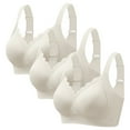 thumbnail image 1 of FUNUONY 3Pcs Wireless Bras for Women No Underwire Full Coverage Adjustable Comfort Ribbed Supportive Bra Push Up Bralettes Underwear,Seamless Bras V Neck Soft Support Comfortable Bra, 1 of 8