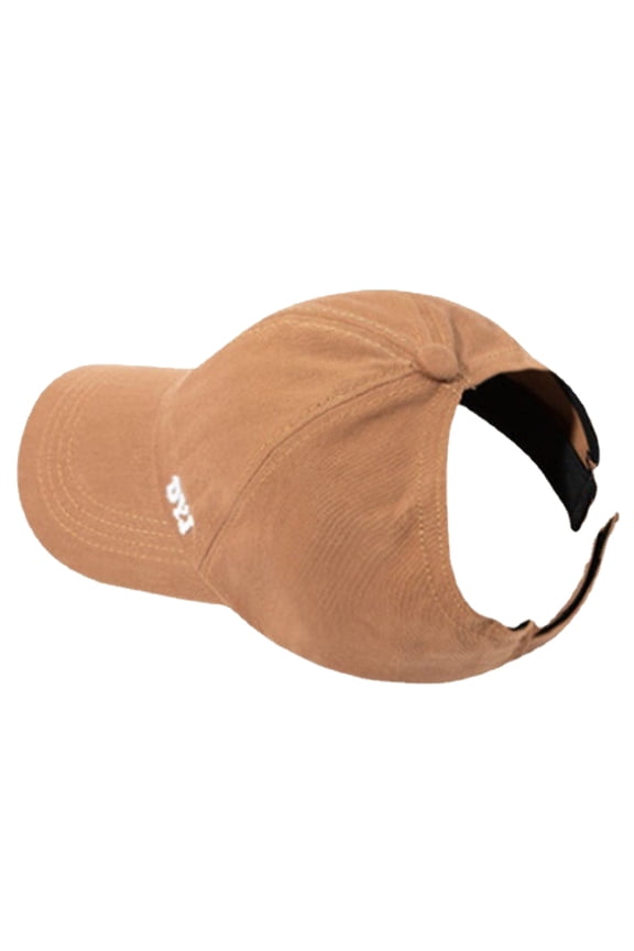 Backless Baseball Cap, Comfortable Fit Adjustable Hat for Ponytail Designs Fashion Breathable Running Hat Female Summer Sunshade Caps Horsetail Visors Hollow Solid Caps Coffee One Size