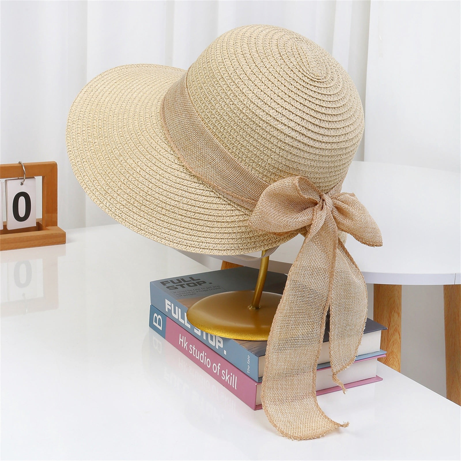 FUNUONY Beach Sun Straw Hats for Women, Upf 50+ Uv Sun Protection Wide — free download