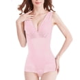 thumbnail image 1 of FUNUONY Shapewear for Women Tummy Control 2025 Trendy Women's Summer Buckle Ice Silk Abdominal Corset Body Shaping Body Thin Female Shape Jumpsuit Pink Xl, 1 of 5