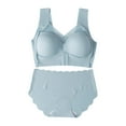 thumbnail image 1 of FUNUONY Big Sale!! Sports Bras for Women Padded 2025 Trendy Bra and Panty Sets for Women Sets Smooth Comfort Bras and Underwear for Everyday Light Blue 3Xl, 1 of 9