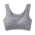 thumbnail image 1 of FUNUONY Sports Bras for Women Padded 2025 Trendy Thin Ice Silk Bras for Women Comfy Beauty Back Yoga Gym Running Workout Bra with Removable Light Grey Xl, 1 of 8