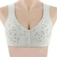 thumbnail image 1 of FUNUONY Daisy Bras for Older Women No Underwire Front Closure Comfort Senior Wireless Snap Closing Bra,Push Up Full Support No Underwire Convenient Breathable Bras Comfy Gathering Everyday Bras, 1 of 3