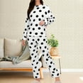 thumbnail image 1 of FUNUONY Fluffy Flannel Winter Pajamas for Women Plush Warm Fuzzy Pajama Set Triped Pajama Set Long Sleeve Top and Long Pants 2 Piece Sleepwear Loungewear Soft Cozy Pjs Pajamas, 1 of 4