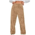 thumbnail image 1 of FUNUONY Fuzzy Pajama Pants for Women Wide Leg Lounge Pants Elastic Waist Comfy Warm Winter Plush Fluffy Pajama Bottoms Winter Elastic Thickened Thermal Full Length Warm Capris Leggings Khaki L, 1 of 5