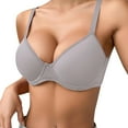 thumbnail image 1 of FUNUONY High Support Bras for Women Adjustable Strap Full Coverage Up Bras Comfortable Bras Bras for Women No Underwire Full Coverage Push Up Seamless Wireless Comfortable Bra for Women Grey 70B, 1 of 7