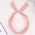 thumbnail image 1 of FUNUONY Hot Sale!! Polka Dot Headband Bandana Headband 50S Costume Hair Accessories Bows Headwrap for Women and Girls Wire Headband Tartan Scarf Wired Polka Retro Headband Pink One Size, 1 of 2
