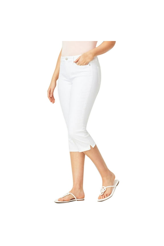 Hot Sale!! Women's Capri Pants Mid Rise Skinny Stretchy Plus Size Jeans Pants Denim Calf Jeans Hight Jeans Stretch Length Waisted Slim Women Women's Jeans White Xs