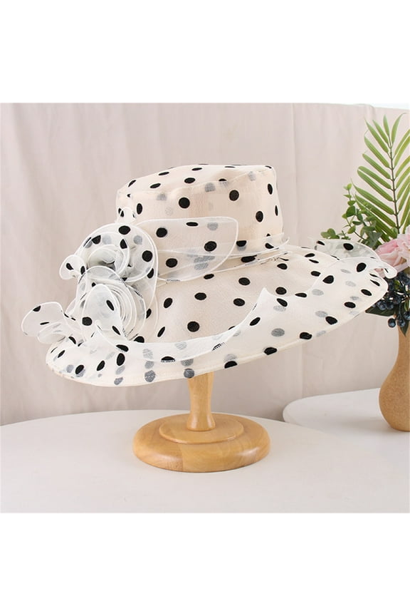 Kentucky Organza Derby Hats for Women Church Tea Fascinator Wide Brim Sun Hat for Ladies Cocktail Tea Party Hat Flower Church Wedding Bridal Straw Caps Wedding Bridal Flower Church Hat Spring