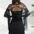 thumbnail image 1 of FUNUONY Lace Floral Shawls and Wraps for Women Evening Formal Dresses Wedding Bridal Shawl Mesh Scarf Shawl With Tassels Bride Bridesmaid Shawl Veil for Wedding Sheer Formal Party Dress Elegant Scarf, 1 of 3