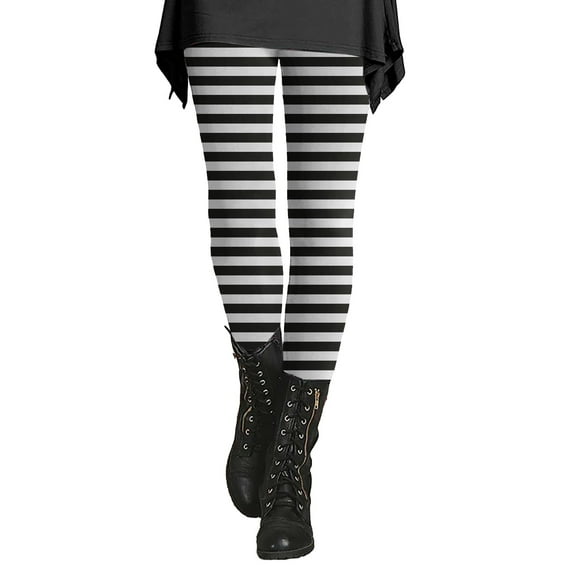 FUNUONY Leggings for Women Tummy Control, Workout Leggings for Women,High Waist Yoga Pants Women's Autumn and Winter Leggings Artistic Printed Soft Stretchy Pants Features Bk1 Xl