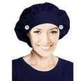thumbnail image 1 of FUNUONY Medical Scrub Caps Button Sweatband Adjustable Working Cap Women Men Fashion Solid Print Work Hat Casual Uni Scrub Cap with Button Navy One Size, 1 of 4