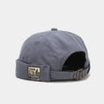 thumbnail image 1 of FUNUONY Men Hats Docker Cap Hats Beanie Sailor Cap Worker Hat Rolled Cuff Retro Brimless Hat with Adjustable Matching Couple Women Men Easy Cap Hat and Fashion Patch Caps Blue One Size, 1 of 2