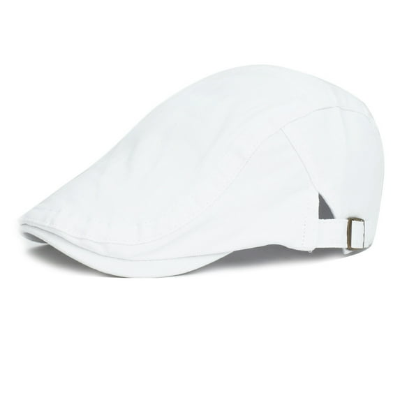 FUNUONY Men's Cotton Flat Ivy Gatsby Newsboy Driving Hat Adjustable Irish Cabbie Ivy Driving Cabbie Hunting Cap Breathable Newsboy Hats for Men Flat Cap Washable Breathable Cap British Retro Forward