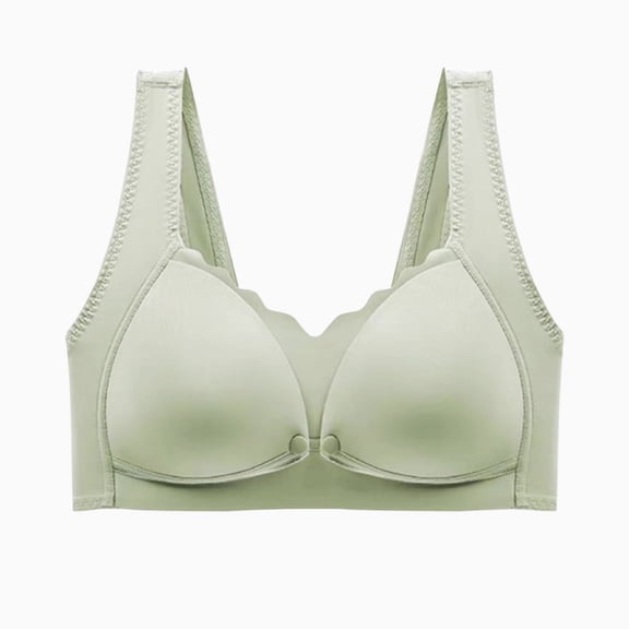 FUNUONY Nursing Bras for Breastfeeding Seamless Wireless Maternity Bras for Pregnancy Women's Fashionable Casual Detachable Skin Friendly and Comfortable Bra Green Xxl