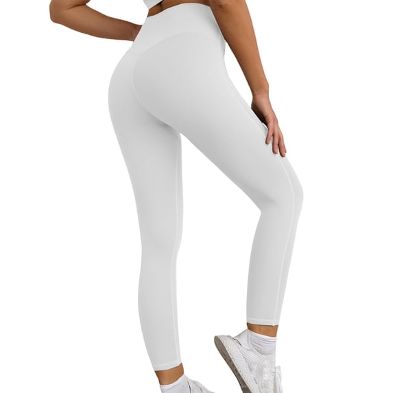 FUNUONY Scrunch Butt Lifting Leggings for Women Impact Gym Seamless Workout Leggings High Waist Tummy Control Yoga Pants Scrunch Butt Lifting Leggings Buttery Yoga Pants Workout Gym Pants White S