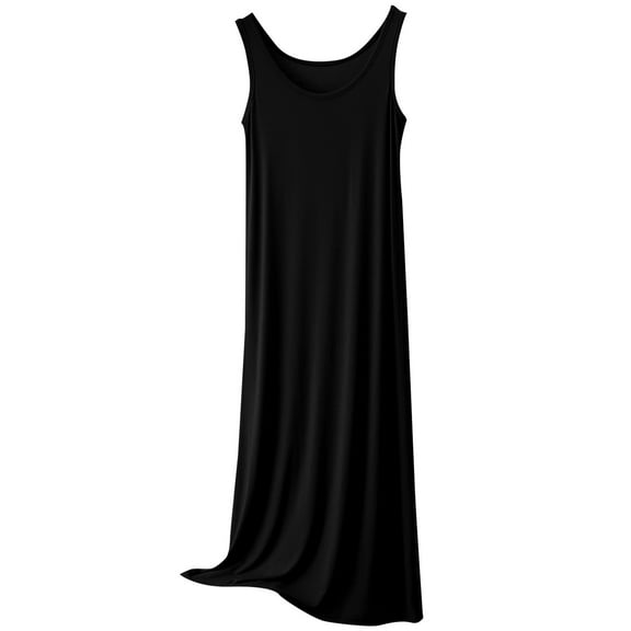 FUNUONY Sleepwear for Women Tank Nightgown Modal Chemise Racerback Sleeveless Sleep Dress Camisole Dress for Women In Plus Size with A Base Skirt and Thin Nightgown C L