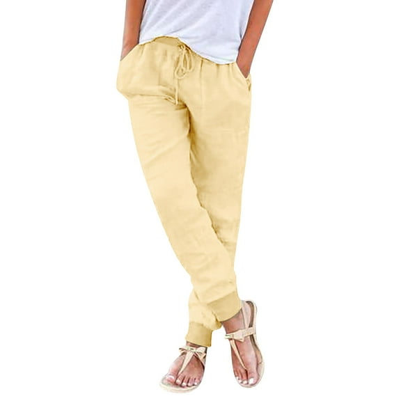 FUNUONY Sweatpants Women with Pockets Lounge Pajama Pants Joggers Summer Clothes Spring Outfits Resort Wear 2025 Elastic Waist Pants Casual Trousers Summer Pants for Women Casual Pants for Women