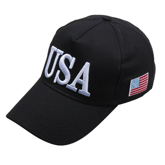 FUNUONY Unisex Vintage Washed Unstructured Baseball Cap Cotton Adjustable Dad Hat Womens Baseball Caps Male Female Neutral Summer America Flag Baseball Caps Corduroy Hat Visors Black One Size