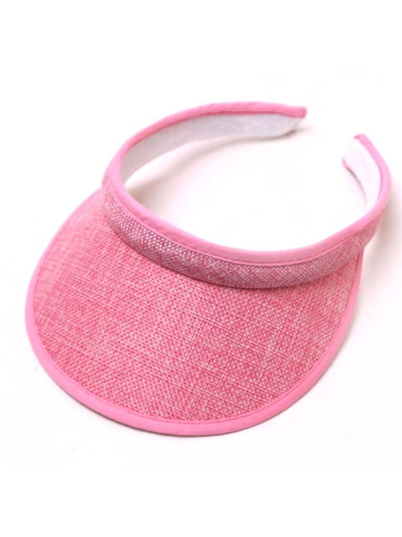 Upf 50+ Kids Visor Sun Hat Adjustable Girls High Ponytail Tennis Hat Sports Boys Running Golf Visor Cap Uv Protection Sports Tennis Beach Summer Visor Hats for Boys Girls Kid Children Outdoor