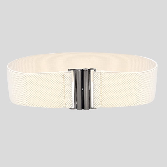 FUNUONY Wide Stretchy Waist Belts for Women,Vintage Elastic Waist Belts Fashion Retro Adjustable Cinch Elastic Belt with Buckle for Dresses Buckle Stretch Dress Belt Lady Elastic Waist Wide Belts Wide