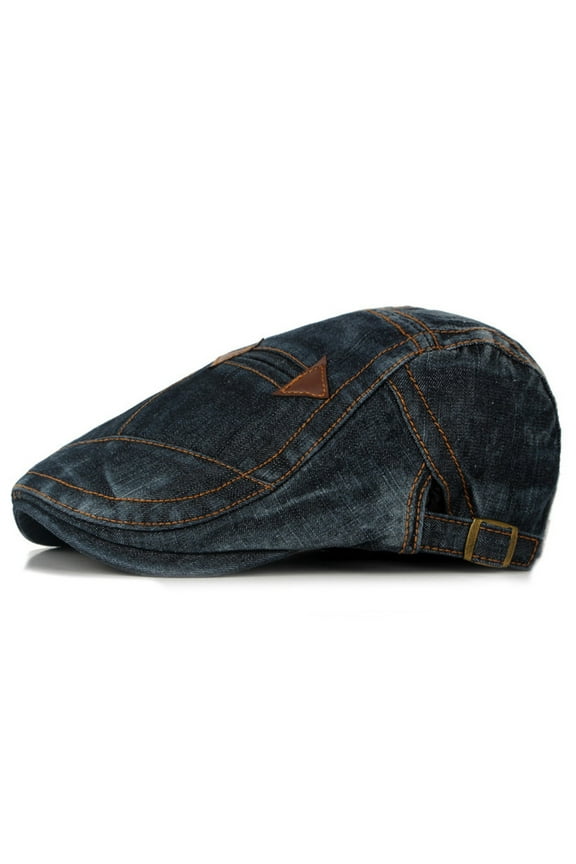 Women Denim Newsboy Hat Cotton Flat Cap Ivy Gatsby Driving Hunting Gatsby Cabbie Denim Hats for Men Newsboy Hats Flat Cabbie Driving Hat Cotton Dad Cap for Men Women Black