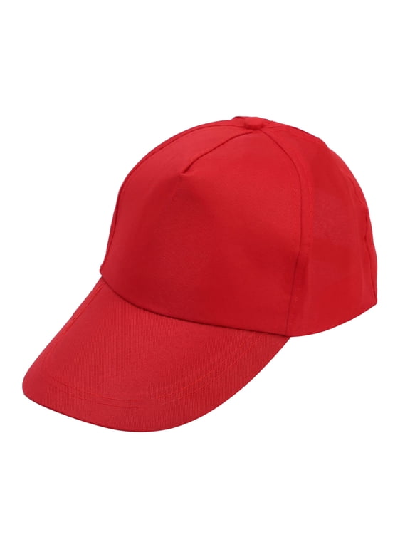 Women Men Hat Fits All Season Baseball Cap Adjustable Size for Running Workouts and Outdoor Activities, Gym, Hiking Men's and Women's Summer Net Hat Fashion Casual Cap Polyester Hat Red