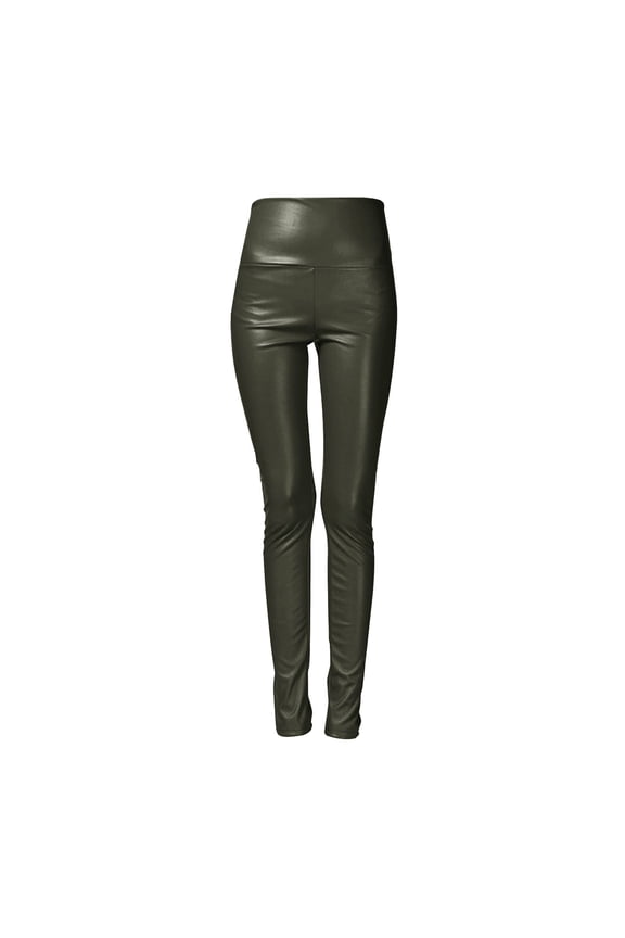 Women Metallic Stretch Faux Leather Legging Pants High Waist Stretch Leggings Full Length Leggings Tights Costume Pants Sports Fitness Pants High Bomb Dry Run Yoga Pants Tights Sensation Crop