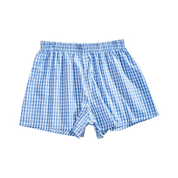 FUNUONY Women Y2K Pajamas Shorts Pure Cotton Breathable and Stylish Sleepwear for Teens & Adults Gingham Cute Pj Short Pants Plaid Lounge Shorts Sleep Bottoms Elastic Boxers Streetwear Sky Blue Xl