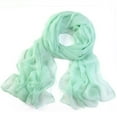 thumbnail image 1 of FUNUONY Women's Lightweight Breathable Solid Color Soft Chiffon Long Fashion Scarves Sun-Proof Shawls Wrap All Season Womens Solid Color Chiffon Silk Scarf Color Scarf F One Size, 1 of 3