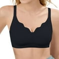 thumbnail image 1 of FUNUONY Women's Push Up Bra No Underwire Comfortable Wireless Bras Padded Seamless Bra Women Wireless Bras Soft Bra Bralette Full Coverage Everyday Bras Black 3Xl, 1 of 5