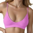 thumbnail image 1 of FUNUONY Women's Push Up Wireless Comfortable Padded Plunge No Underwire Everyday Bra Women's Bralette V Neck Wireless No Padded Bra Comfortable Everyday Bras Purple M, 1 of 5