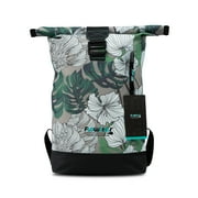 FUNWATER Backpack Waterproof Bag Leaf Print, 13L Roll Top Green Grey White,Sports Dry Bag, Sealed Zipper Bag for Kayaking, Camping. Unisex