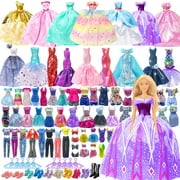 FUNWEE 11.5 inch Girl Dolls Fashion Sets 50PCS Doll Clothes and Accessories in a Gift Box