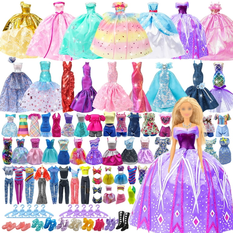 Doll Clothes Amazon Barbie Dresses 53 PCS Barbie Clothes Doll