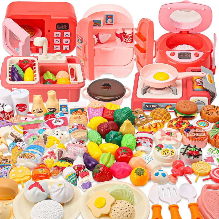 FUNWEE Food Groups 98pcs Multi Play Food Sets For Kids Kitchen