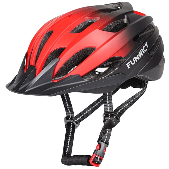 FUNWICT Lightweight Bike Helmet with Visor for Adults Men Women, Adjustable Fit, Breathable Road MTB Cycling Helmet for Ebike Scooter